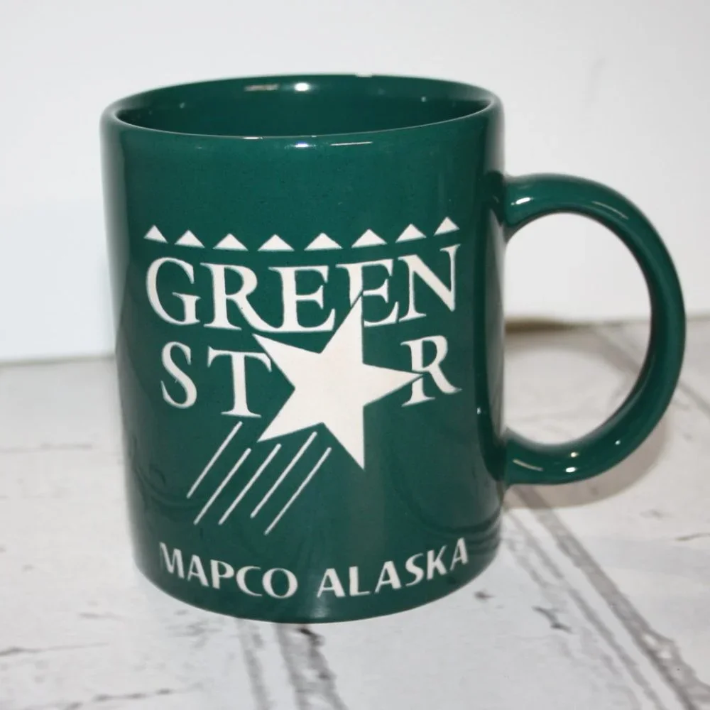 🌲 Alaska Green Star Mug · Mapco · 3.75